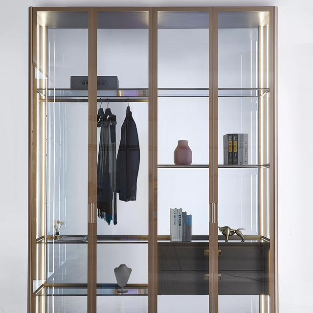 Transparent Wardrobe with Arm Brackets