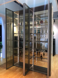 Transparent Wine Cabinet with Arm Brackets